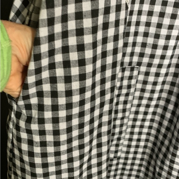 Black and White Gingham Maxi Dress with Design XL - Picture 6 of 8